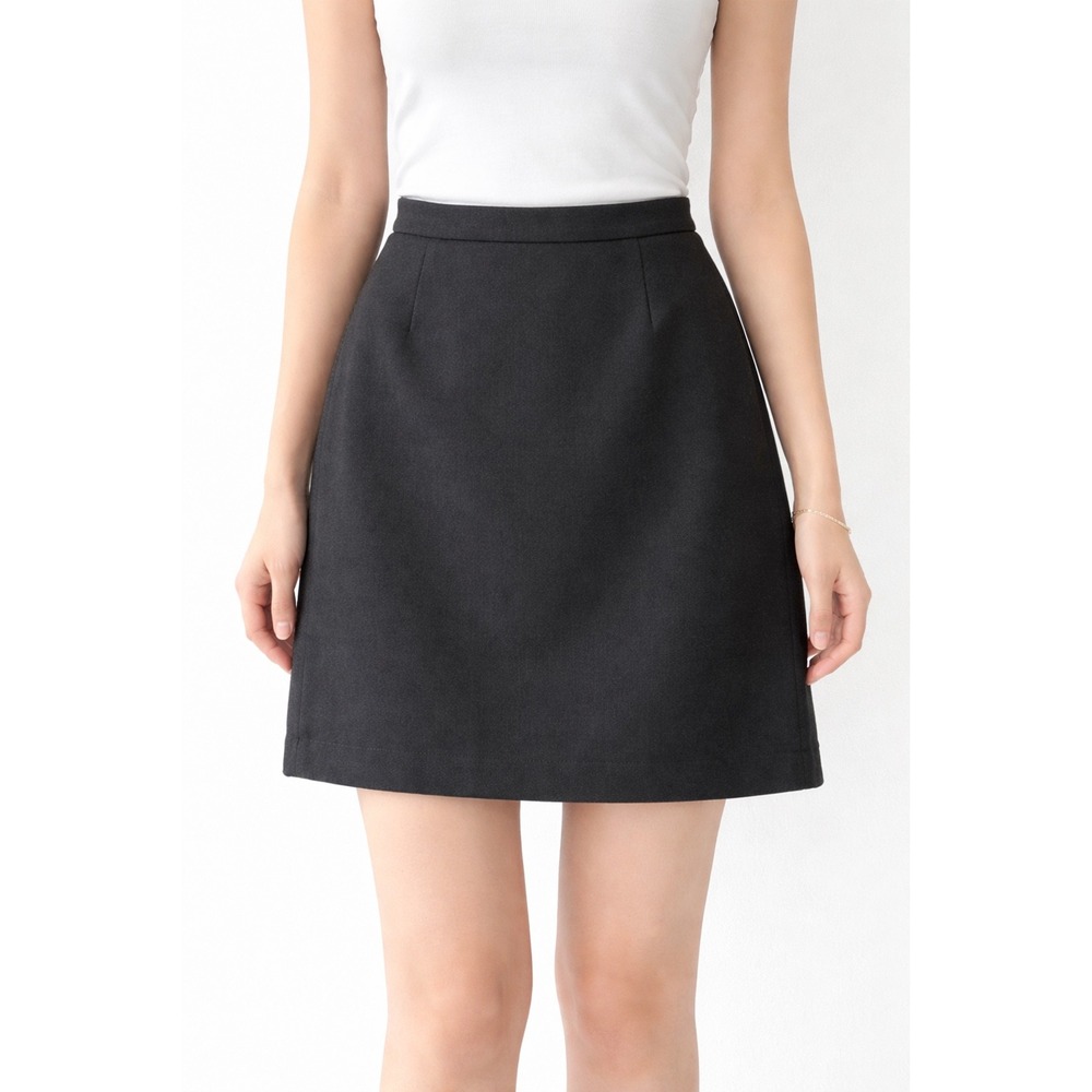 Vintage Jones New York Black 100% Wool Pencil Skirt Petite 4P Lined Professional